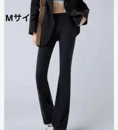 新品✨️ボトムス 韓国系 黒 ブラック Mサイズ 裏起毛 フレア ブーツカット