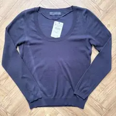 新品・未使用　定価2,690円　ZARA ザラ ニット　ネイビー　レディース　L