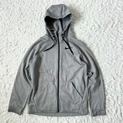 NIKE Dri-FIT ジップパーカー グレー Mサイズ スウォッシュ