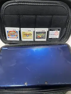 【動作品・ソフト付き】 new ニンテンドー 3DS LL 本体 ネイビー