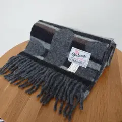 Glen Lossie グレンロッシー　100%ウール マフラー グレー系