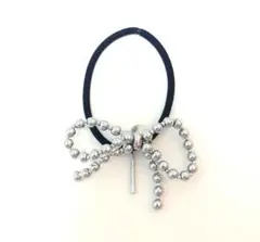 ANEMONE　アネモネ　ヘアゴム　シルバー　リボン