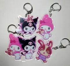 宇佐美 マイメロ クロミ うさっぴぃ アクリルキーホルダー 4点 セット