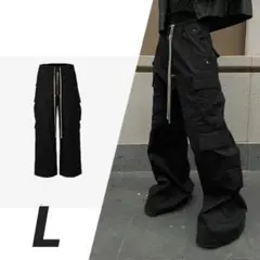 ワイド　カーゴパンツ　MijkoやRick好きな方　 韓国系　Ｌ