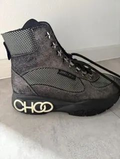 JIMMY CHOO 厚底3㎝　ハイカットスニーカー37/23㎝〜23.5㎝