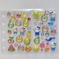 おすそわけ★ボンボンドロップシール　ハローキティ　フルーツ　かめ