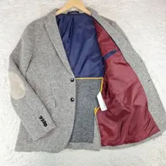 大きいサイズEUR54✨ZARA　ツイードニット　テーラードジャケット　肘当て