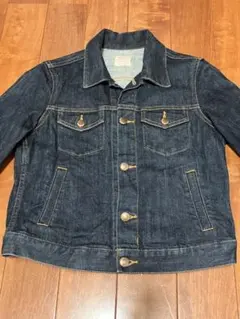 希少‼︎大きいサイズ　23区デニムジャケット　ジップアップ　ラメ　ストレッチ　46 レディース トップス ジャケット アウター デニム ダメージ G