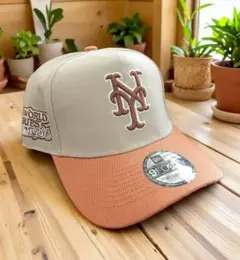 海外限定 NY NEW ERA 9FORTY ベージュ×オレンジ