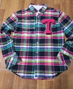TOMMY チェック柄 長袖シャツ M