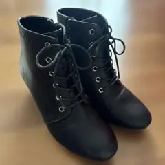 ピンクラテ　レースアップ　ブーツ　23㎝