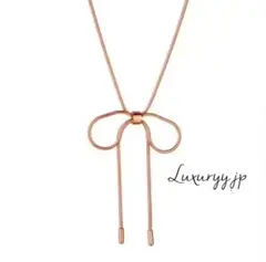 ピンクゴールド 金アレ対応 ネックレス サージカルステンレス 【大人気】リボン