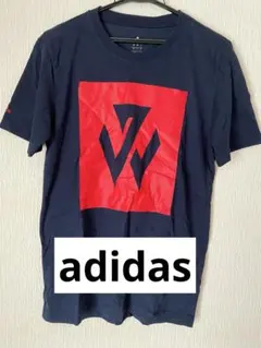 【限定値下げ】adidas アディダス ロゴ Tシャツ ネイビー/レッド