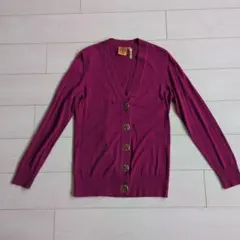 TORY BURCH ピンク系 カーディガン Mサイズ ドライクリーニング済