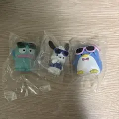 はぴたんぶいグラサンばちばちフィギュア　ポチャッコ　タキシードサム　ハンギョドン