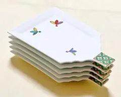 美濃焼　庫山窯　色絵手まり　羽子板皿 5枚と菓子鉢 2025年最新】庫山窯 羽子板皿の人気アイテム - メルカリ