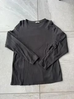 GU 長袖カットソー ブラック