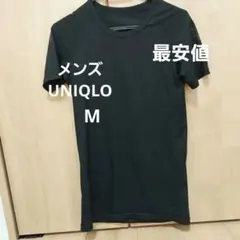 メンズUNIQLO黒 M ラグランスリーブ アンダーシャツのサムネイル