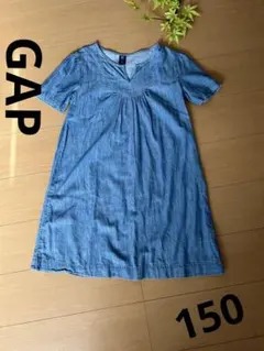 『GAP』ギャップ (XL) (150cm) ノースリーブデニムワンピース 希少