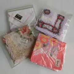 花柄ハンカチ4枚セットのサムネイル