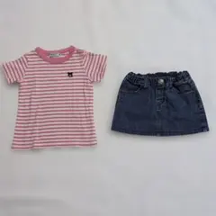 DOUBLE.B MIKI HOUSE Tシャツとスカートのセットのサムネイル