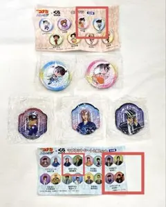 くら寿司　コナンコラボ　缶バッチ2個　マグネット2個セット3個