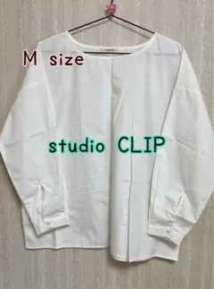 studio CLIP Mサイズ ホワイト長袖シャツのサムネイル