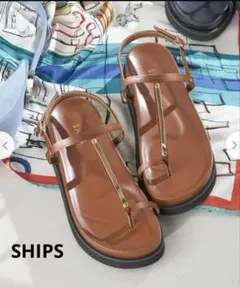 SHIPS Tストラップ サンダル　23.5cmのサムネイル