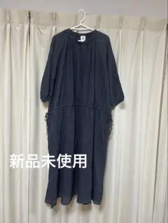 ニコアンド　チェック ギャザーシャツワンピース　インナー付き　新品未使用