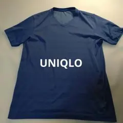 UNIQLO Vネック Tシャツ ブルー Lサイズ