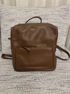 【美品】FURLA フルラ 2way バックパック ショルダーバッグ ブラウンのサムネイル