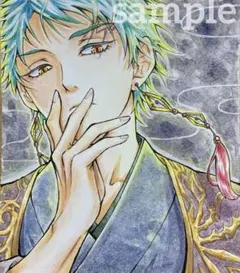 け*い様 手描きオリジナルイラスト アナログ 色紙 水彩 原画