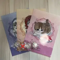 mofusand モフサンド くら寿司 クリアファイル 缶バッチ