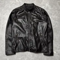 archive single riders jacket grunge 本革 黒