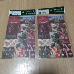 未開封　セリア　マスキングシートシール　クリスマスフォト　3枚入　2点セット