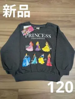 【タグ付き新品】リトシー　ディズニープリンセス　裏毛　プルオーバー　120cm