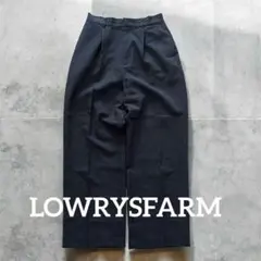 LOWRYSFARM スラックス 黒 M センタープレス 縦M 横M＋