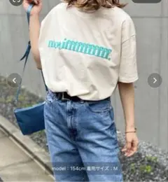 mi via loca GILDAN 発泡モチーフロゴ半袖Tシャツ