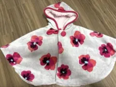 HAKKA BABY スミレプリント ボアポンチョ
