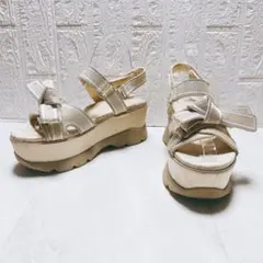 【RANDA】ランダ 2WAY トワルドジュイ リボンスポーツサンダル 24cm