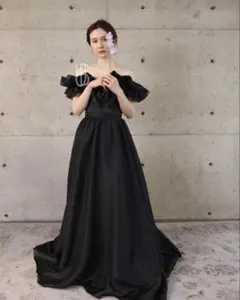 アーバンブランシュ　ブラックドレス　2ndオーナー　二次会ドレス　ウェディング URBAN BLANCHE ブラックウェディングドレス