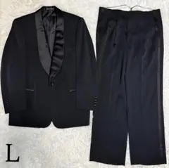 未使用に近い【Matsuzakaya】タキシードスーツ セットアップ 1B 黒L