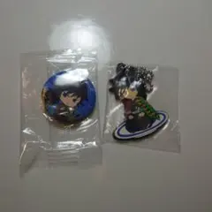 鬼滅の刃 くら寿司 冨岡義勇 ラバーアクセサリー 缶バッジ ビッくらポン