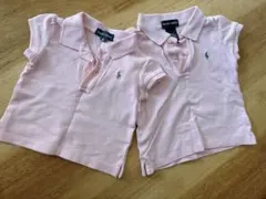 Ralph Lauren ポロシャツピンク 80・3T セット