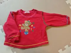 ミキハウス 赤 長袖 トレーナー 80