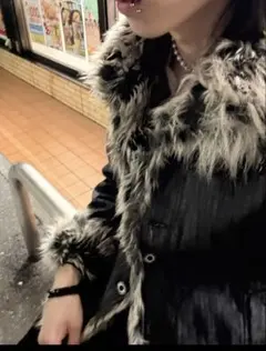 HIDEAWAYS NICOLE ファー付きモッズコート 48