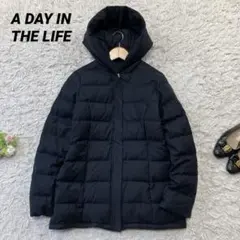 A DAY IN THE LIFE フーディー リバーシブル ダウンジャケット