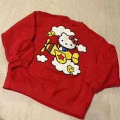 レトロ　キティーちゃん　ハローキティ　サンリオ　トレーナー　赤　120