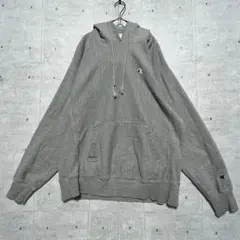 b11 リバースウィーブChampion 無地グレー パーカー L ヴィンテージ