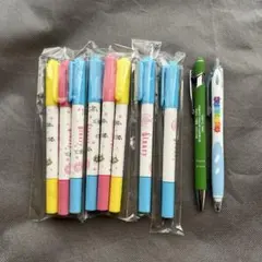 新品未開封　ボールペンと蛍光ペンの一体型８本とボールペン２本の計10本セット